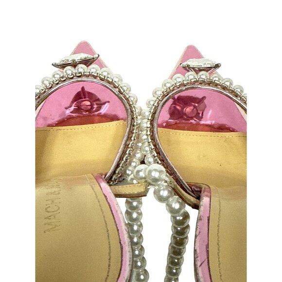 MACH & MACH Diamond of Elizabeth Pumps Women's Pink Pearl Pointed EU 36.5 US 6.5 - Picture 12 of 14